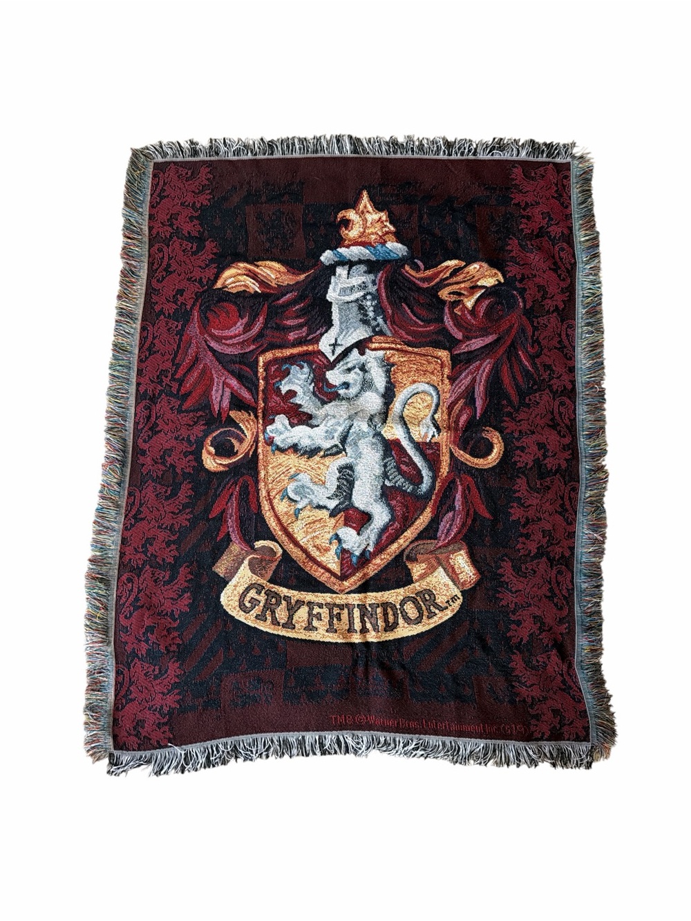 Tapestry Throw Blanket Harry Potter Gryffindor Crest 62"x 49" Fringed